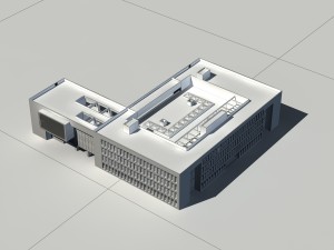 city - multi-storey commercial office building 91 Model 3D