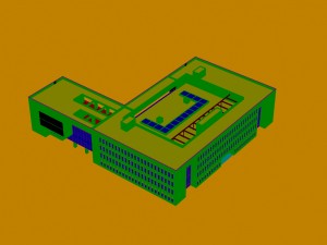city - multi-storey commercial office building 91 Model 3D
