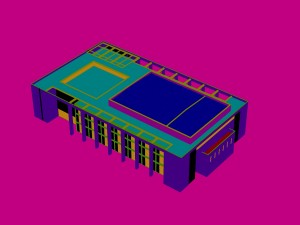 city - multi-storey commercial office building 92 Model 3D