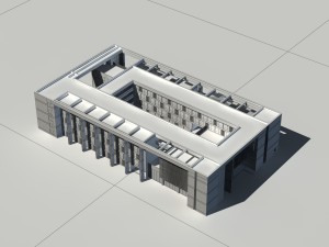 city - multi-storey commercial office building 93 Modelo 3D
