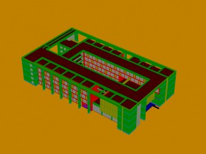 city - multi-storey commercial office building 93 Modelo 3D
