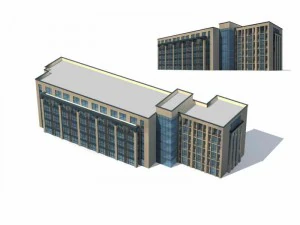 citt&agrave; - edificio commerciale multipiano per uffici 100 Modello 3D