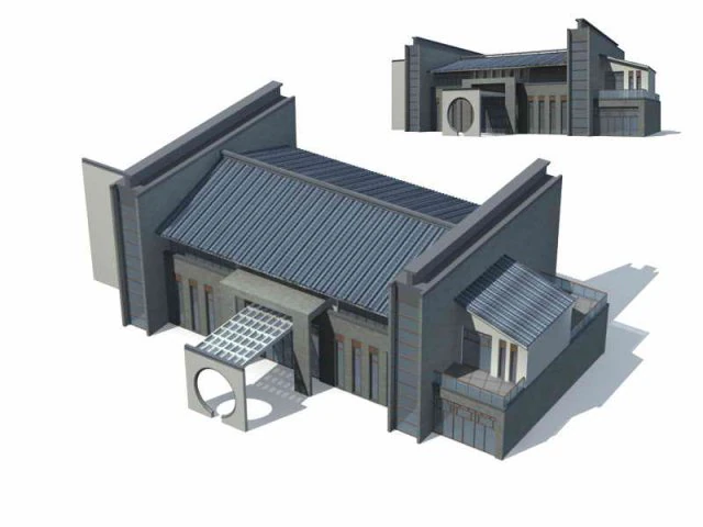 city - multi-storey commercial office building 101 3D Model .c4d .max .obj .3ds .fbx .stl .blend 