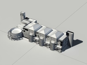 city - multi-storey commercial office building 102 Modelo 3D