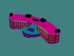 city - multi-storey commercial office building 103 3D Model