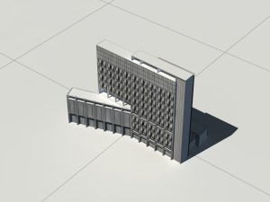 city building - multi-storeycommercial office 107 3D Модель