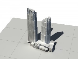 city building - a multi-storey commercial office 108 3D 模型