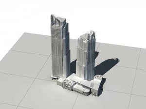 city building - a multi-storey commercial office 108 3D Model