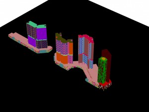 city - multi-storey commercial office building 106 3D मॉडल
