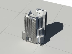 city building - multi-storey commercial office 113 Model 3D