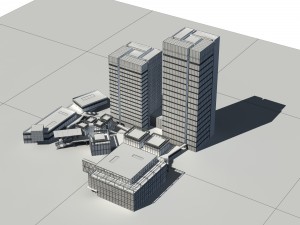city building - multi - storey commercial office 114 3D Модель