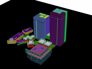 city building - multi - storey commercial office 114 3D Модель