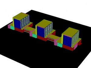 city - multi-storey commercial office building 108 3D Model