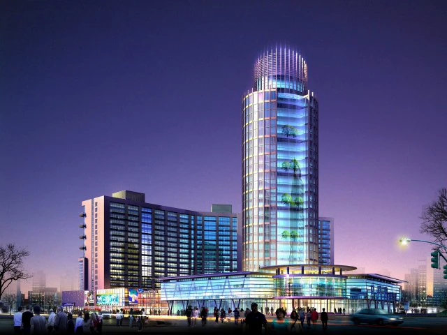 city building - multi-storey commercial office 120 3D Model .c4d .max .obj .3ds .fbx .stl .blend 