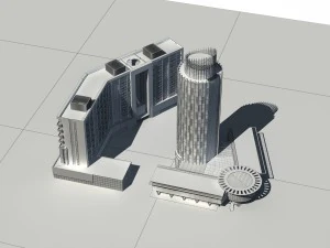 city building - multi-storey commercial office 120 3D Model