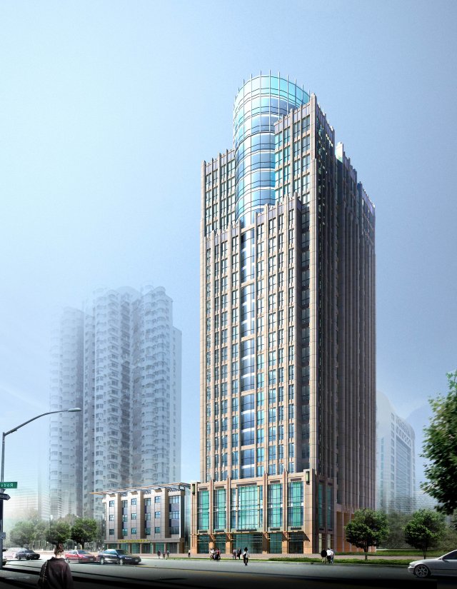 city building - multi-storey commercial 121 3D मॉडल .c4d .max .obj .3ds .fbx .stl .blend 