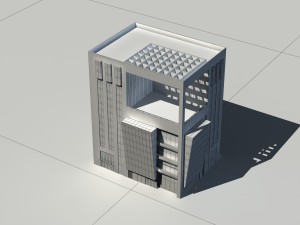 city - multi-storey commercial office building 110 3D Model
