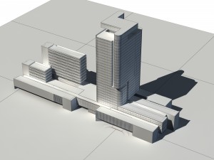 city - multi-storey commercial office building 111 Modèle 3D