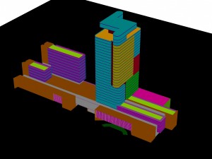 city - multi-storey commercial office building 111 Modèle 3D