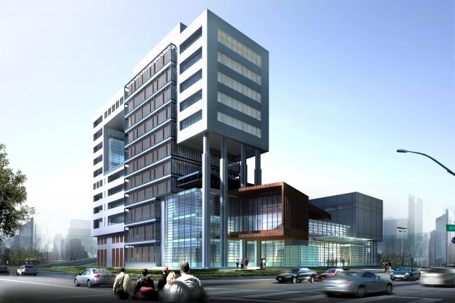 city building - multi-storey commercial office 125 3D Model .c4d .max .obj .3ds .fbx .stl .blend 