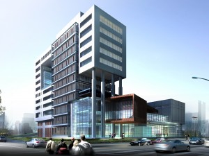city building - multi-storey commercial office 125 Model 3D