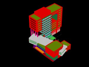 city building - multi-storey commercial office 125 3D Model