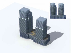city - multi-storey commercial office building 114 Modèle 3D
