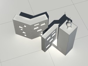 city - multi-storey commercial office building 115 Model 3D