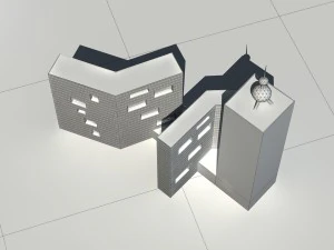 city - multi-storey commercial office building 115 3D Model