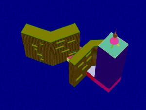 city - multi-storey commercial office building 115 Model 3D