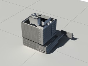 city - multi-storey commercial office building 116 Model 3D