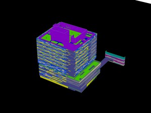 city - multi-storey commercial office building 116 Model 3D