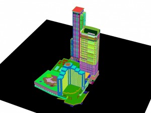 city - multi-storey commercial office building 117 Modelo 3D