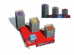 city - multi-storey commercial office building 118 3D 모델