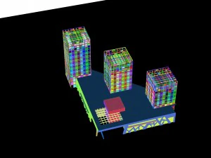city - multi-storey commercial office building 118 3D Model