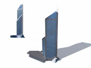 city - multi-storey commercial office building 119 Modello 3D