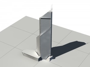 city - multi-storey commercial office building 119 Modèle 3D