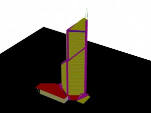 city - multi-storey commercial office building 119 3D Model