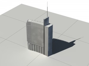 city - multi-storey commercial office building 120 3D 모델