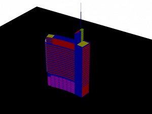 city - multi-storey commercial office building 120 3D 모델