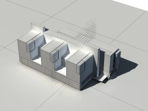 city - multi-storey commercial office building 121 3D Model