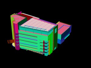 city - multi-storey commercial office building 122 Modello 3D