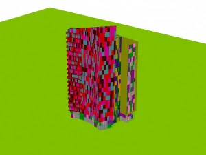 city - multi-storey commercial office building 123 3D Model