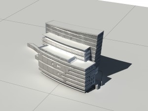 city - multi-storey commercial office building 124 3D Model
