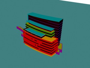 city - multi-storey commercial office building 124 3D Model