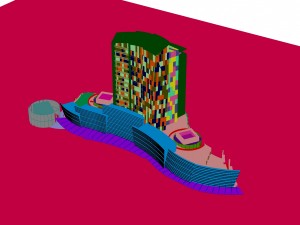 city - multi-storey commercial office building 125 Modelo 3D