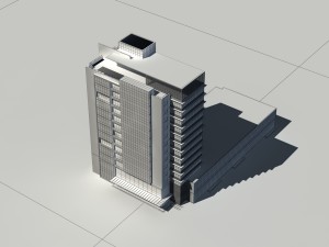 city - multi-storey commercial office building 128 3Dモデル