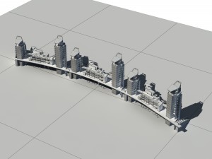 city - multi-storey commercial office building 131 Modèle 3D