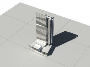 city - multi-storey commercial office building 132 3D 模型