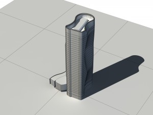 city - multi-storey commercial office building 133 Modèle 3D